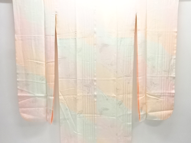 JAPANESE KIMONO / JUBAN FOR FURISODE / WOVEN BUTTERFLY